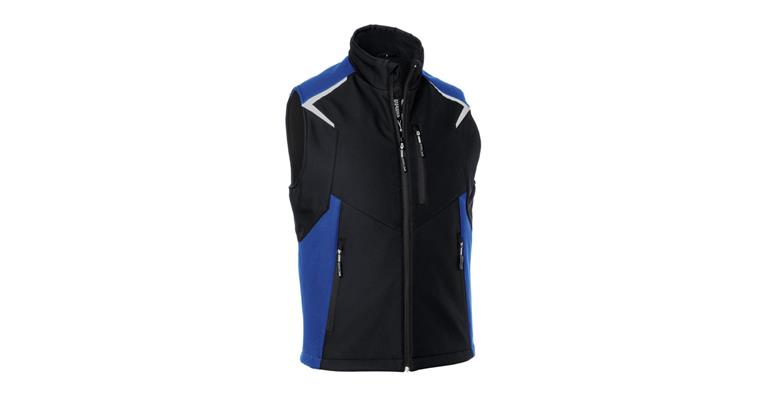Softshell vest BODYFORCE black/cornflower blue size XL