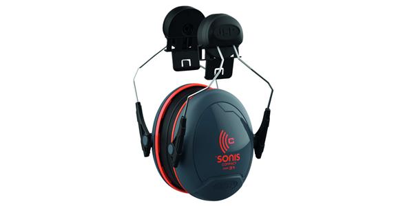Kapselgehörschützer Sonis® Compact mit Helmbesfestigung 30 mm Euro-Slot