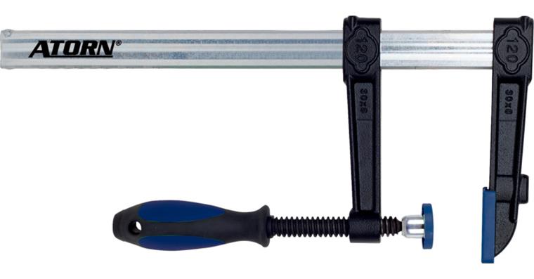 ATORN malleable iron screw clamp 600x120 mm, 2-component handle