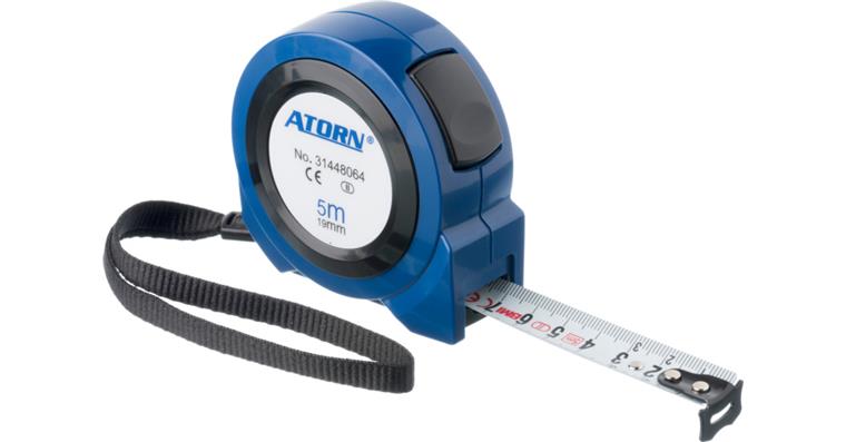 ATORN Rollbandmaß 8 m EG-Klasse II Self Lock