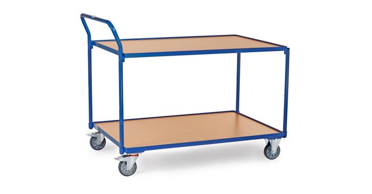 Light table trolley 2 shelves loading surface 1,200x800 mm load 300 kg RAL5007