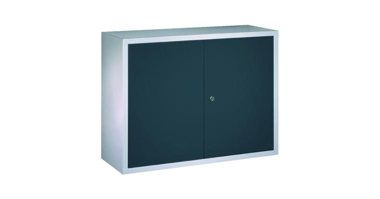 Hängeschrank Rückwand glatt Vollblechtüren B 800mm RAL 7035/7016 antrazitgrau