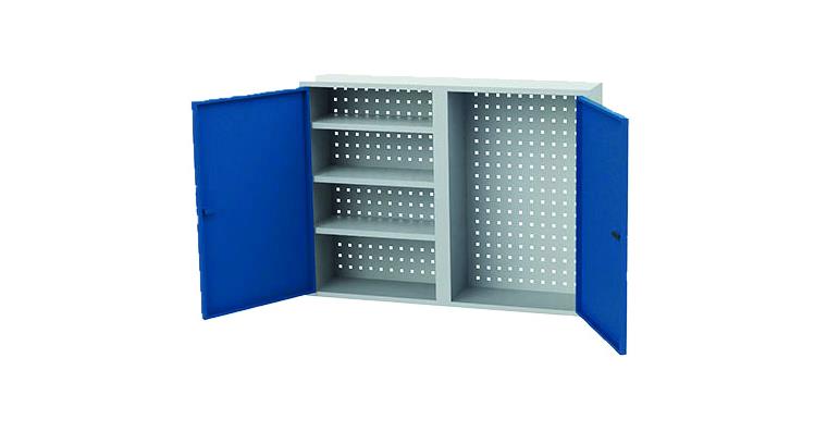 1084848102 Hängeschrank HxBxT 750x1000x200mm 2 Türen 3 Fachböden Gehäuse/Türen RAL7035/5010