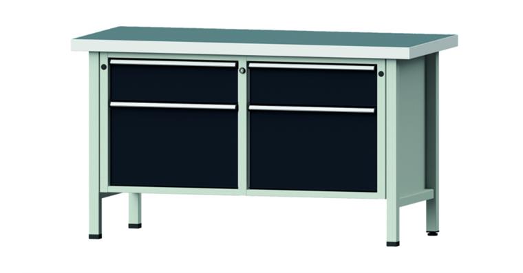 1082075641 Cabinet workbench model 205 V universal plate height 850 mm RAL 7035/7016