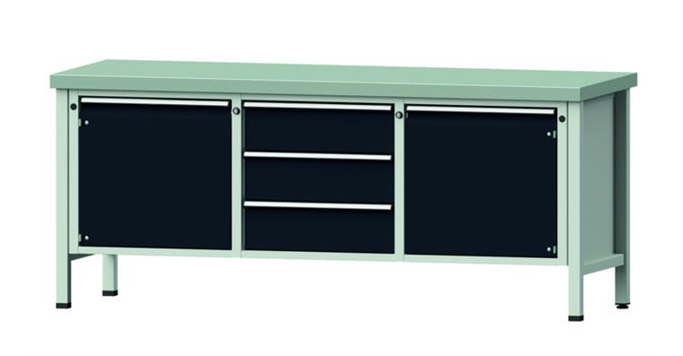 1082075654 Cabinet workbench model 122 V universal plate height 900 mm RAL 7035/7016