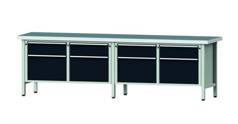 1082076641 Cabinet workbench model 205 V universal plate height 850 mm RAL 7035/7016
