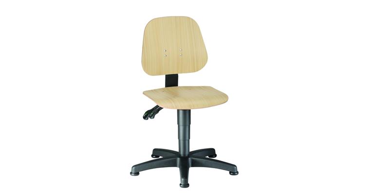 Work swivel chair Unitec with glide runners seat height 440-620 mm beech
