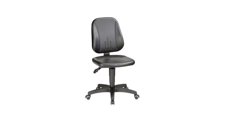 Work swivel chair Unitec with castors seat height 440-620 mm synthetic leather