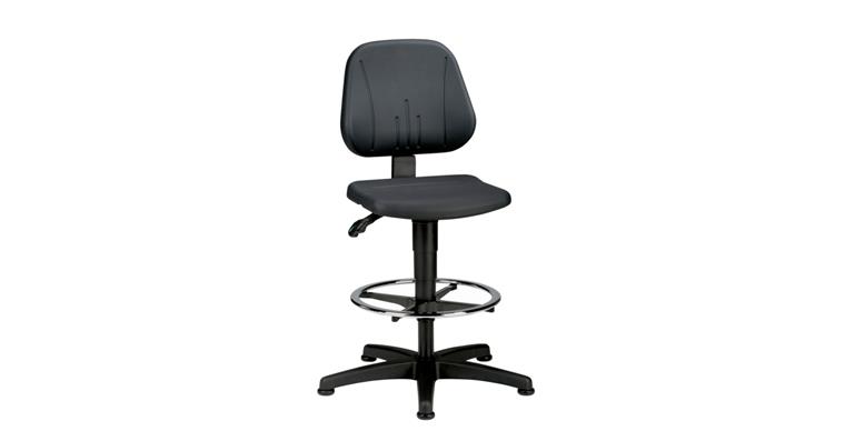 Work swiv. chair Unitec w/ glider+foot ring seat height 580-850 mm integral foam