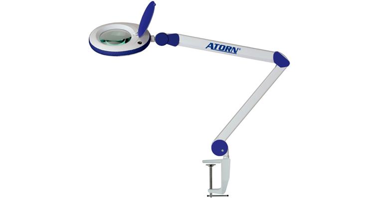ATORN LED magnifying lamp, 5 dioptres, 2-stage segment switching, 2.25x