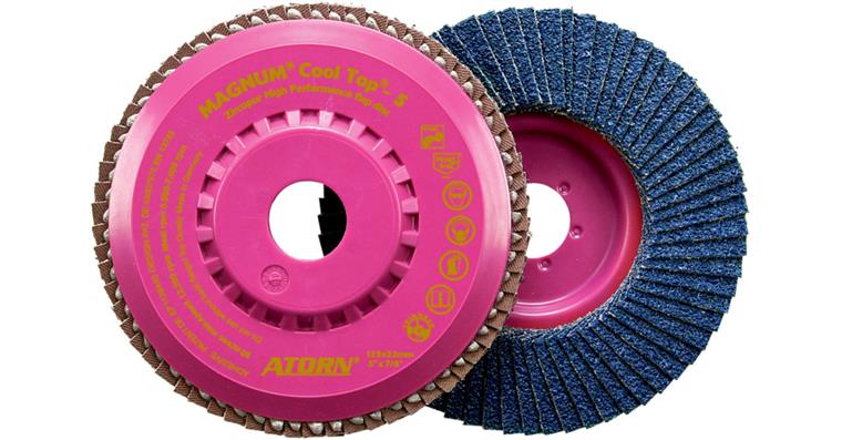 ATORN abrasive flap disc, grain 40, 115 mm, plastic tool carrier