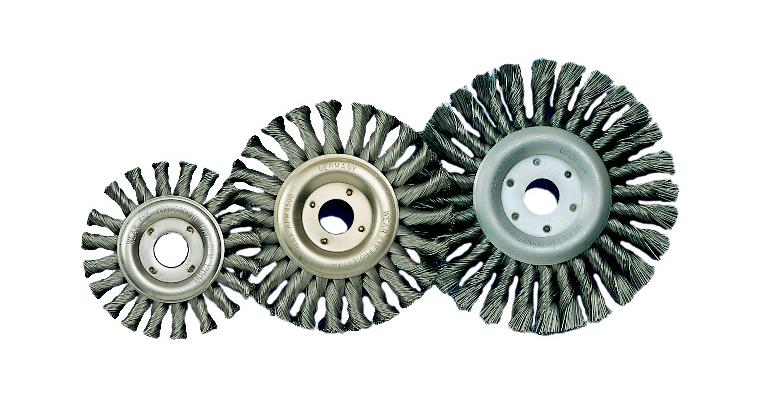 ATORN cylinder wire brush 125 mm diameter, 22.2 braided steel wire 0.5 mm