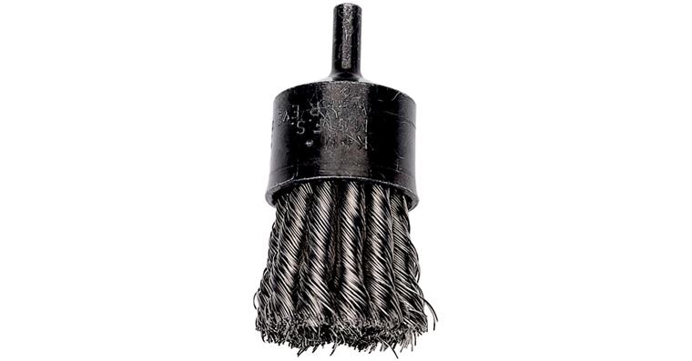 ATORN Pinselkopfbürsten 23 mm, Schaft 6 mm Gezopfter Stahldraht 0,35 mm