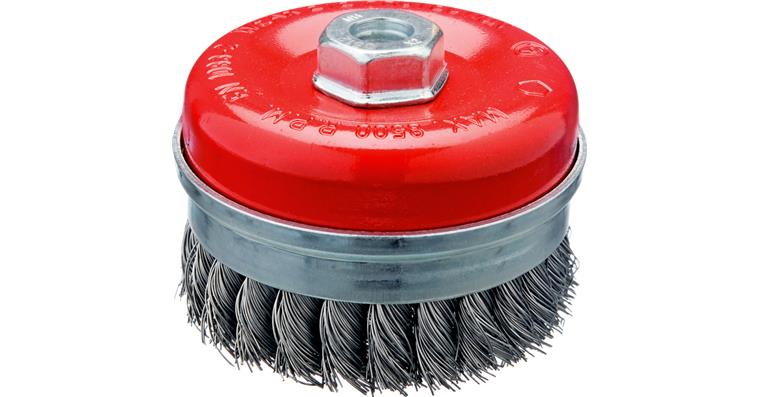 ATORN wire cup brush 65 mm diameter, M14 braided steel wire 0.5 mm