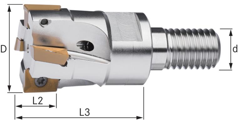 ATORN WSP Einschraubfräser 90 Grad D=12,0mm für APKT1003