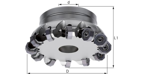 ATORN HPC-Planmesserkopf 45 Grad Durchmesser 40,00 mm Z=5