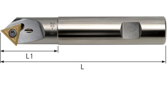 ATORN Wendeschneidplatten Fasen- und Zentrierfräser 45 Grad L=200 mm D=20,0mm