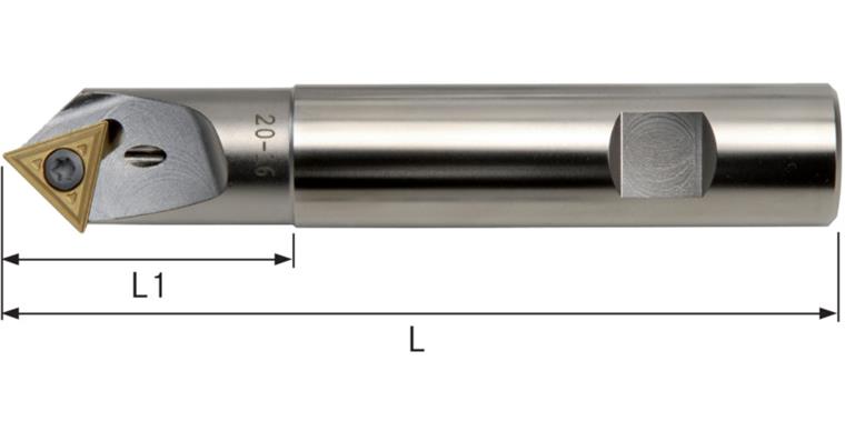 ATORN indexable insert cutter and centring cutter 45 degrees, L=115 mm D=20.0mm