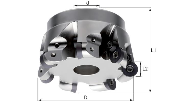 ATORN copy blade head, diameter 80 mm, T7, d2 = 27 mm
