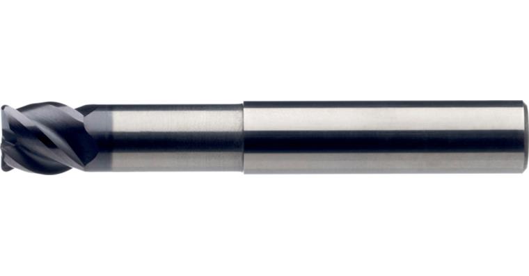 ATORN VHM-Torusfräser, kurze Schneide Durchmesser 3,0x4x14x60 mm r0,3 Z=4 RT52