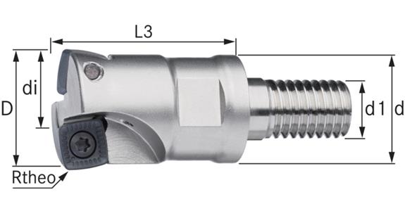 ATORN Multi-Aufschraubfräser 20 mm Schaft M10 Z=2