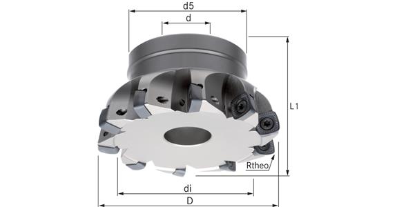 ATORN HV-Aufsteckfräser Durchmesser 42,0 mm Z5 für XCN. 09..