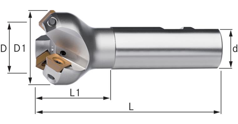 Fasenfräser 45° Kombischaft SEHT 1204 AE Ø 40,0 mm