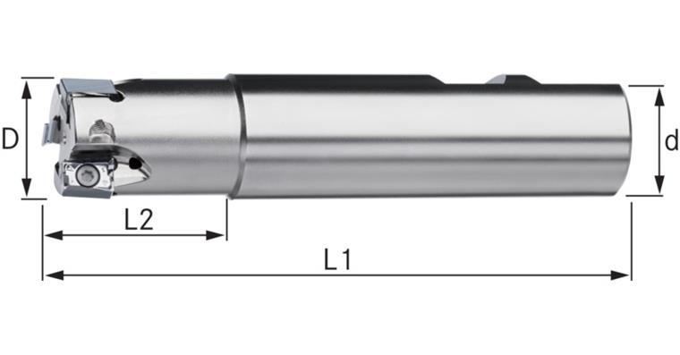 ATORN Schaftfräser 90 Grad Durchmesser 25,0 mm Z=3