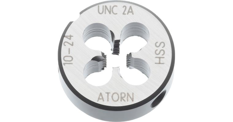 ATORN Schneideisen HSS EN 22568 UNC 10-24 in Toleranz 2A Aussendurchmesser 20 mm