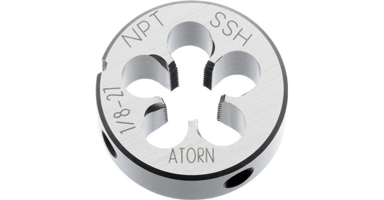ATORN die HSS EN 24230 NPT 3/8 in 18 speed outer diameter 45 mm