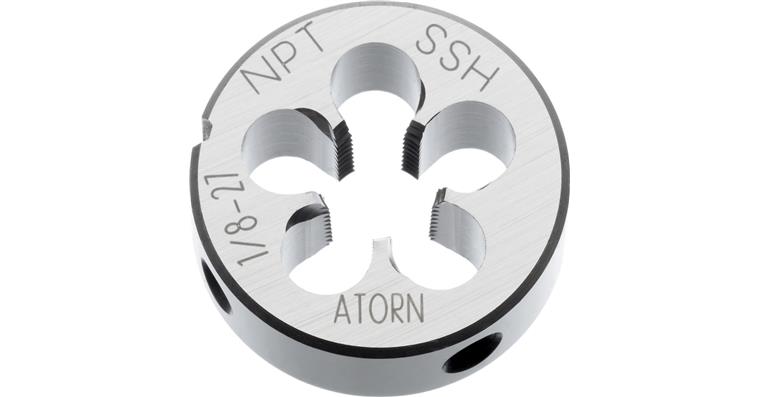 ATORN Schneideisen HSS EN 24230 NPT 3/8 in 18 Gang Aussendurchmesser 45 mm