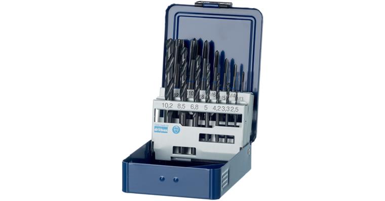 ATORN M3-M12 screw tap set + core hole drill bits M3-M12 TH 3xD 0° UNI