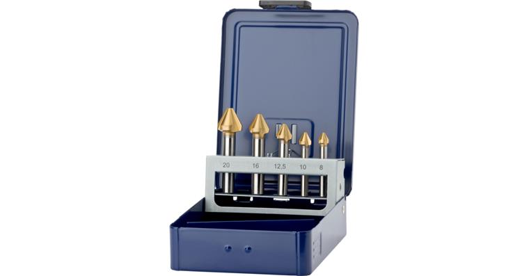 ATORN countersink set, 60°, HSS-TiN, T=3, 8.0/10.0/12.5/16.0/20.0 mm