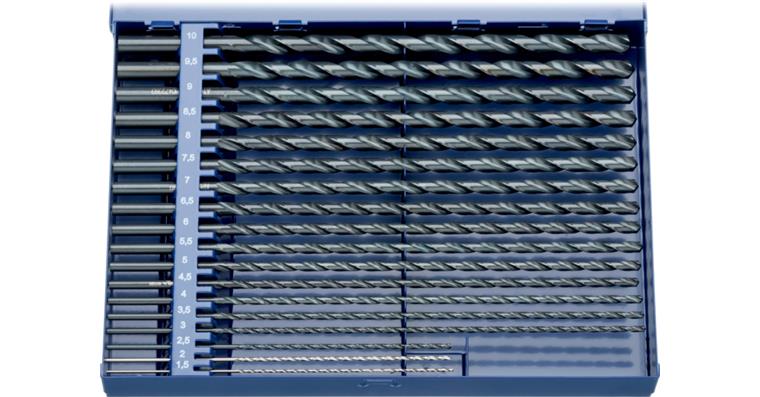 ATORN Spiralbohrer-Satz überlang HSS 2,0-10 mm 1,0 in Kassette