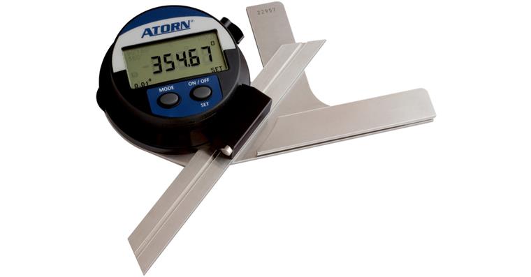 ATORN Universal-Winkelmesser Schienenlänge 200 mm LCD