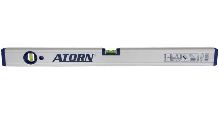 ATORN light metal spirit level 800 mm with scale and 2 marking-off tabs