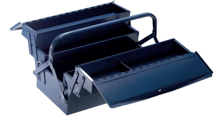 ATORN sheet steel tool box 5 pieces 530 x 200 x 200 mm hammered blue finish