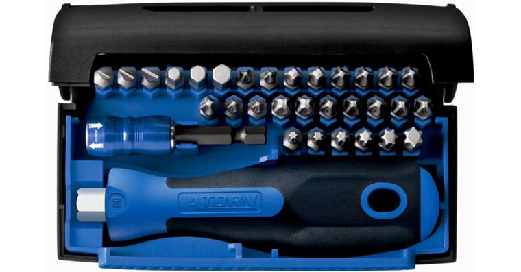 ATORN Bitbox Collector PH/PZ/TX, 32 pcs, with bit holder and handle