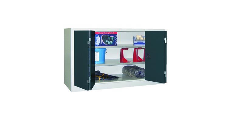 Folding door cabinet 1000X1500X400 mm RAL 7035/7016
