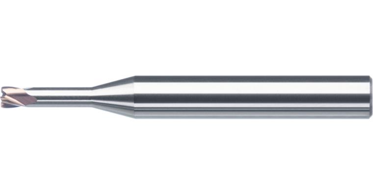 SC mini torus milling cutter, clearance dia. 0.95 mm, edge rad. 0.1 mm, 25°