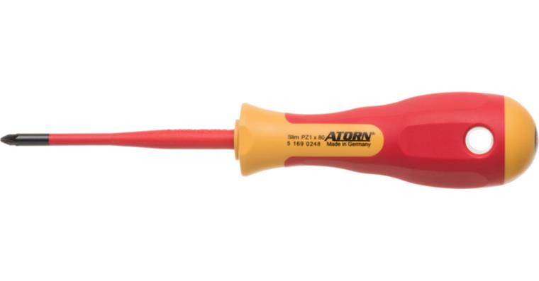 ATORN slim VDE cross-head screwdriver PZ 1 mm x 80 mm