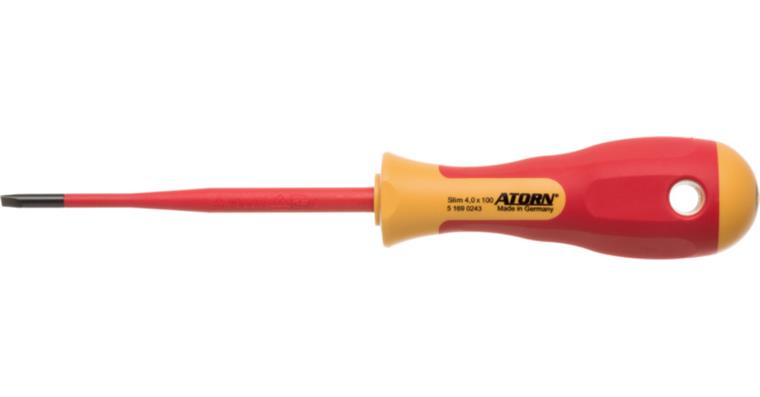 ATORN slim VDE slotted screwdriver 4.0 mm