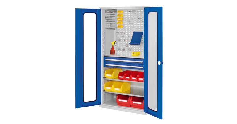 Cabinet with viewing window door MOD.1 7035/5010
