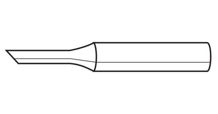 Replacement soldering tip for fine soldering iron 70021101 16 watt LD angled tip