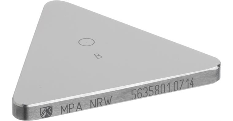 ATORN Härtevergleichsplatte 150 HBW 2,5/ 31,5 70x70x70x6 mm Dreieck Brinell