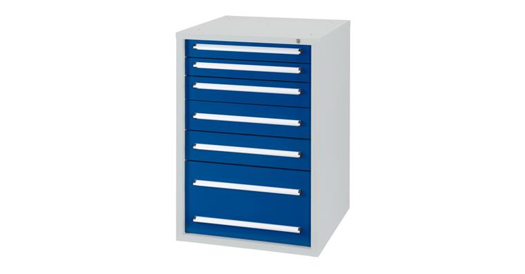 1084491202 Drawer cabinet H1028XW722XD700mm 6 drawers RAL7035/5010