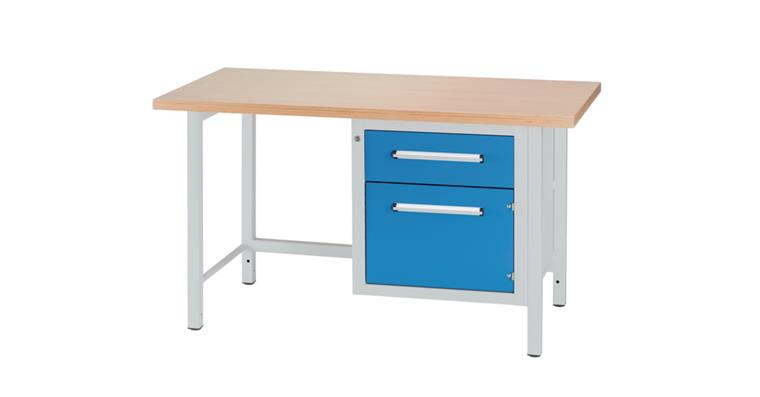 1082000101 Cabinet workbench W1500XD750XH840mm 1 drawer 1 door RAL7035/5012