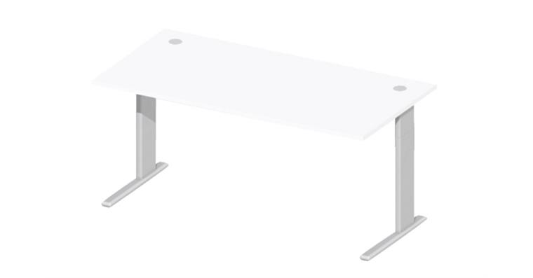 DESK COMFORT H640-820xW1600xD800 mm DECOR white