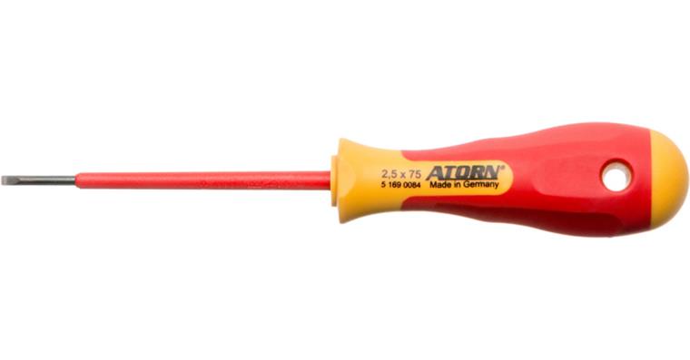 ATORN VDE slotted screwdriver 2.5 x 75 mm
