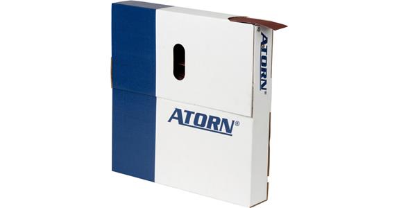 ATORN Schleifgeweberolle Korund (AO) in der Abreißbox K40 25mm x 50m